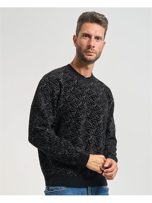 Men's Armani Exchange sweater with all-over logo ARMANI EXCHANGE | XM001330-AF16916FC196